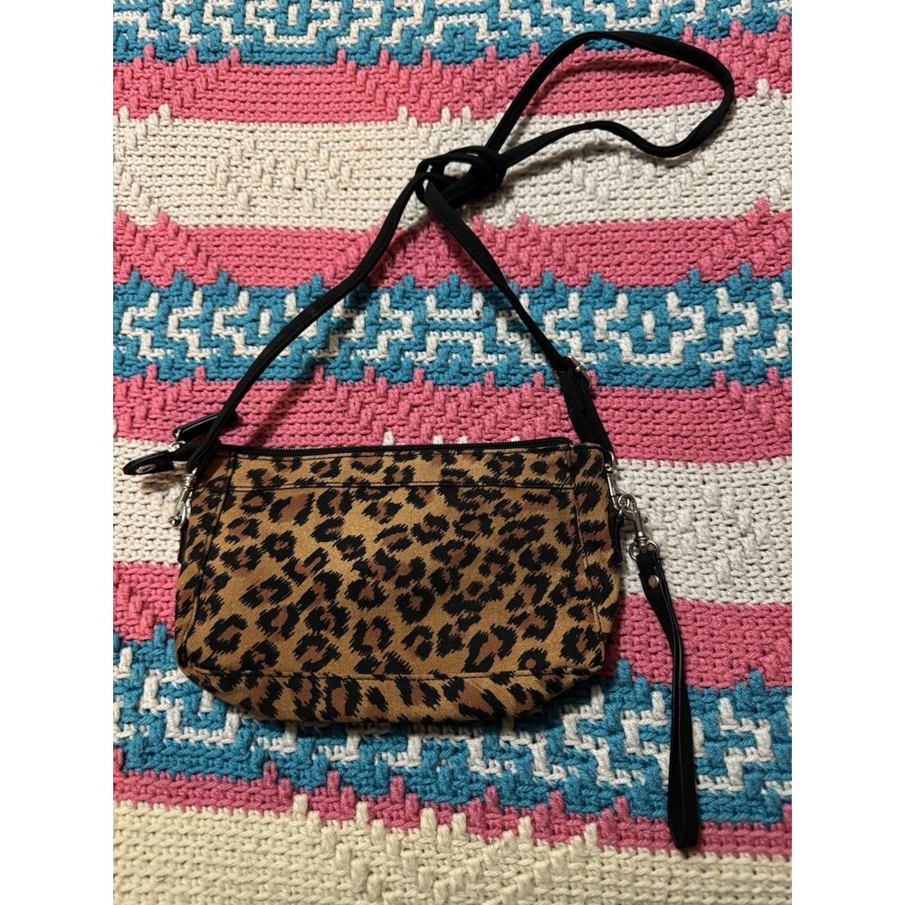 Donna Sharp Leopard Print 9.5” X 6” Crossbody Purse Handbag